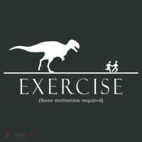 Exercise Some Motivation Required Running from T-Rex Toddler T-Shirt thumb 4