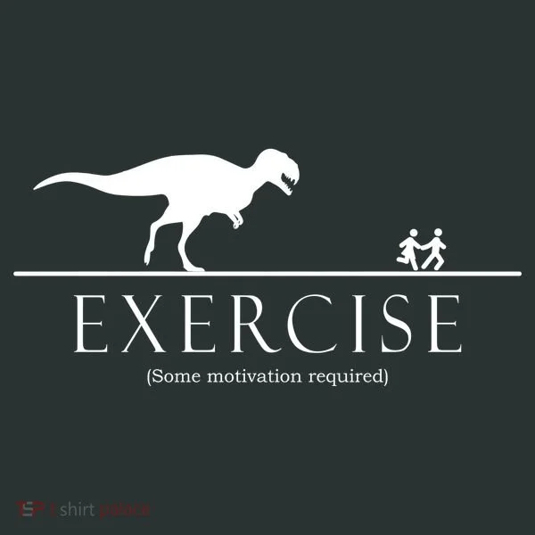 Exercise Some Motivation Required Running from T-Rex Women's Long Sleeve Shirt