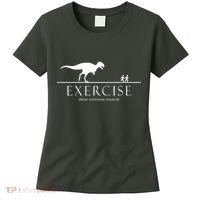 Exercise Some Motivation Required Running from T-Rex Women's T-Shirt thumb 0