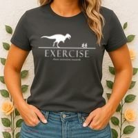 Exercise Some Motivation Required Running from T-Rex Women's T-Shirt thumb 2