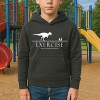 Exercise Some Motivation Required Running from T-Rex Kids Hoodie thumb 2