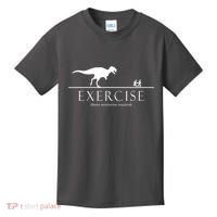 Exercise Some Motivation Required Running from T-Rex Kids T-Shirt thumb 0