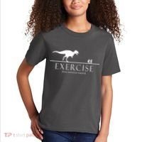 Exercise Some Motivation Required Running from T-Rex Kids T-Shirt thumb 2