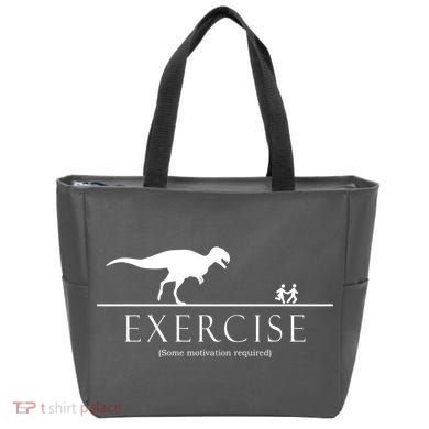Exercise Some Motivation Required Running from T-Rex Tote Bag