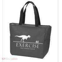 Exercise Some Motivation Required Running from T-Rex Tote Bag thumb 3