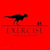 Exercise Some Motivation Required Running from T-Rex Santa Hat thumb 1