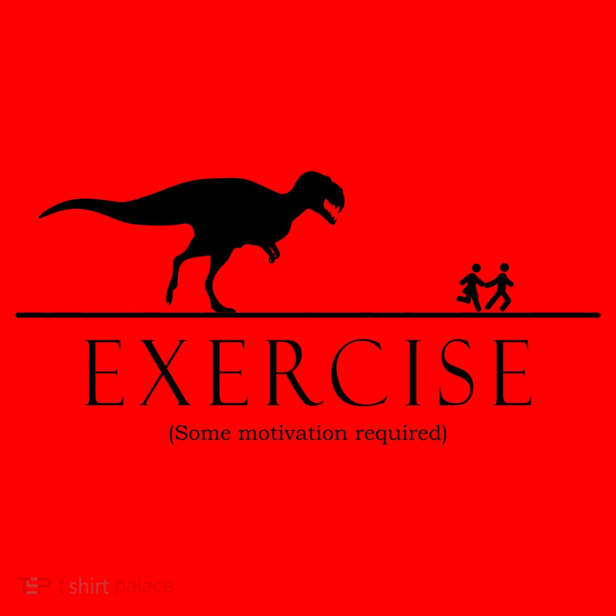 Exercise Some Motivation Required Running from T-Rex Santa Hat