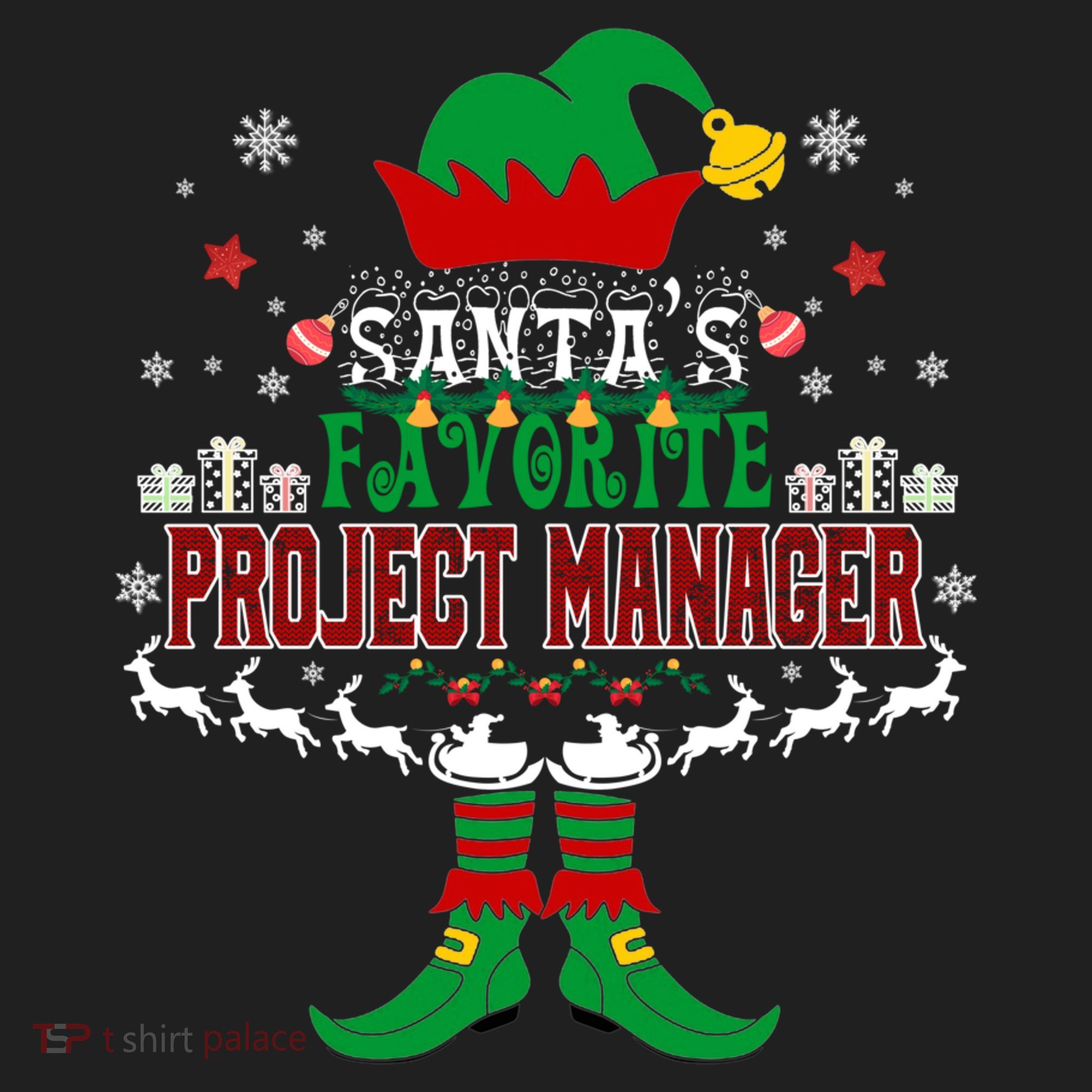 Elf Xmas Gift SantaS Favorite Project Manager Ugly Sweater Tumbler