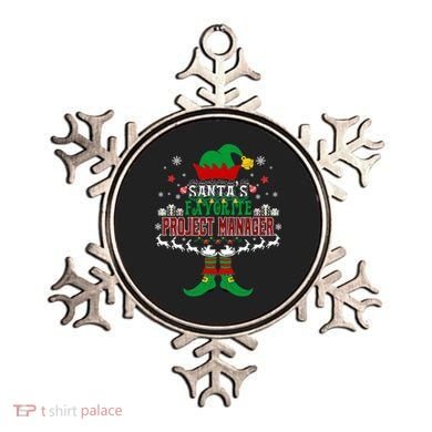 Elf Xmas Gift SantaS Favorite Project Manager Ugly Sweater Ornament