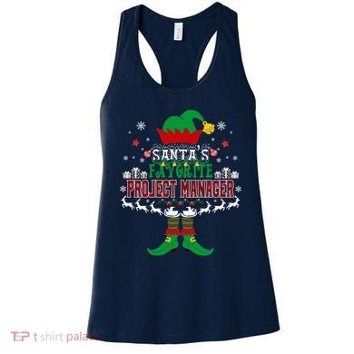 Elf Xmas Gift SantaS Favorite Project Manager Ugly Sweater Women's Tank Top