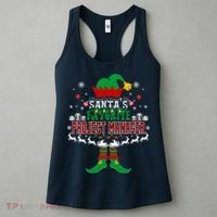Elf Xmas Gift SantaS Favorite Project Manager Ugly Sweater Women's Tank Top thumb 3