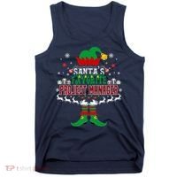 Elf Xmas Gift SantaS Favorite Project Manager Ugly Sweater Tank Top thumb 0