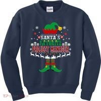 Elf Xmas Gift SantaS Favorite Project Manager Ugly Sweater Kids Sweatshirt thumb 0