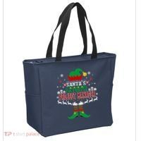 Elf Xmas Gift SantaS Favorite Project Manager Ugly Sweater Tote Bag thumb 2