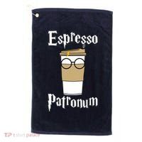 Espresso Patronum Funny Coffee Golf Towel thumb 0