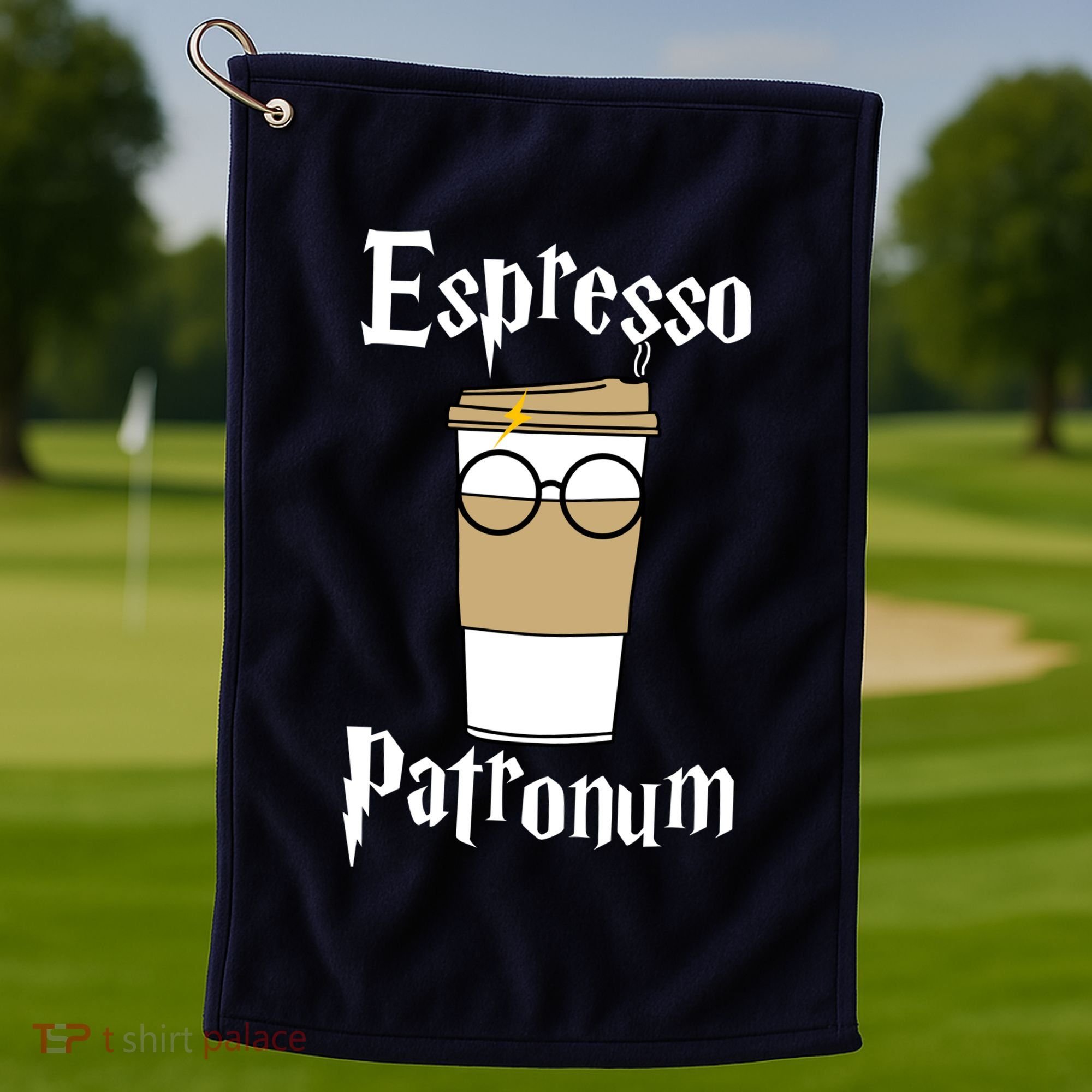 Espresso Patronum Funny Coffee Golf Towel