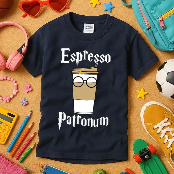 Espresso Patronum Funny Coffee Kids T-Shirt