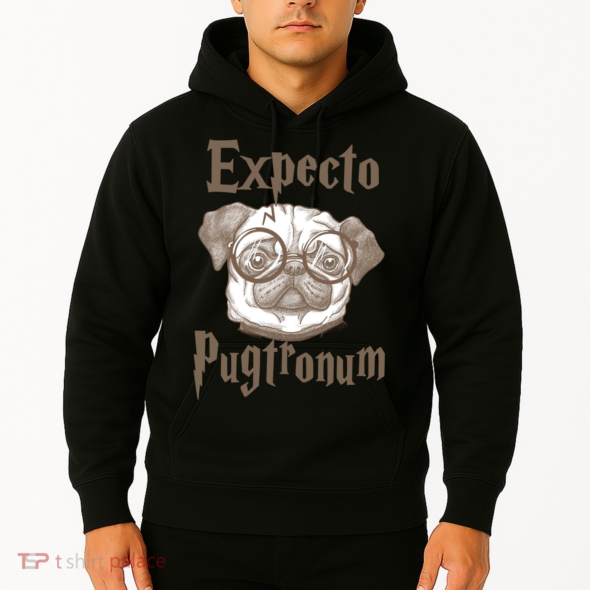 Expecto Pugtronum Funny Pug Hoodie