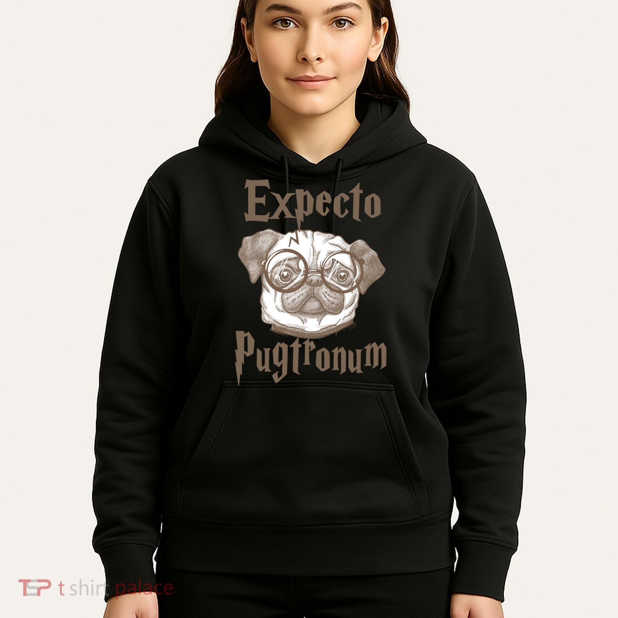 Expecto Pugtronum Funny Pug Hoodie