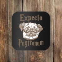 Expecto Pugtronum Funny Pug Coaster thumb 0