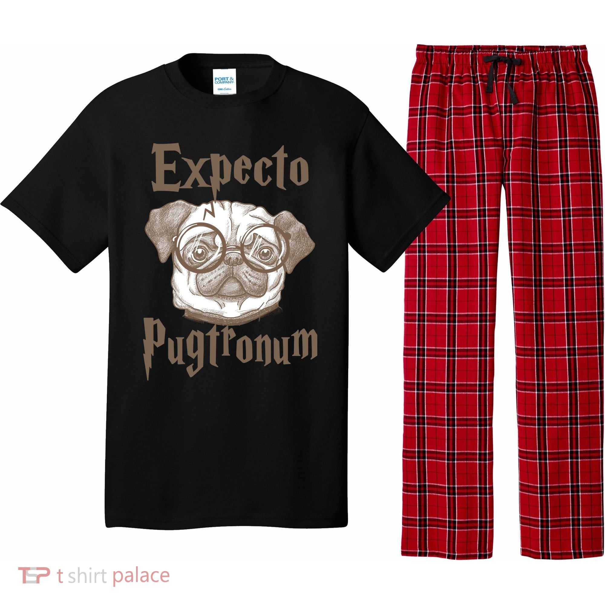 Expecto Pugtronum Funny Pug Pajama Set