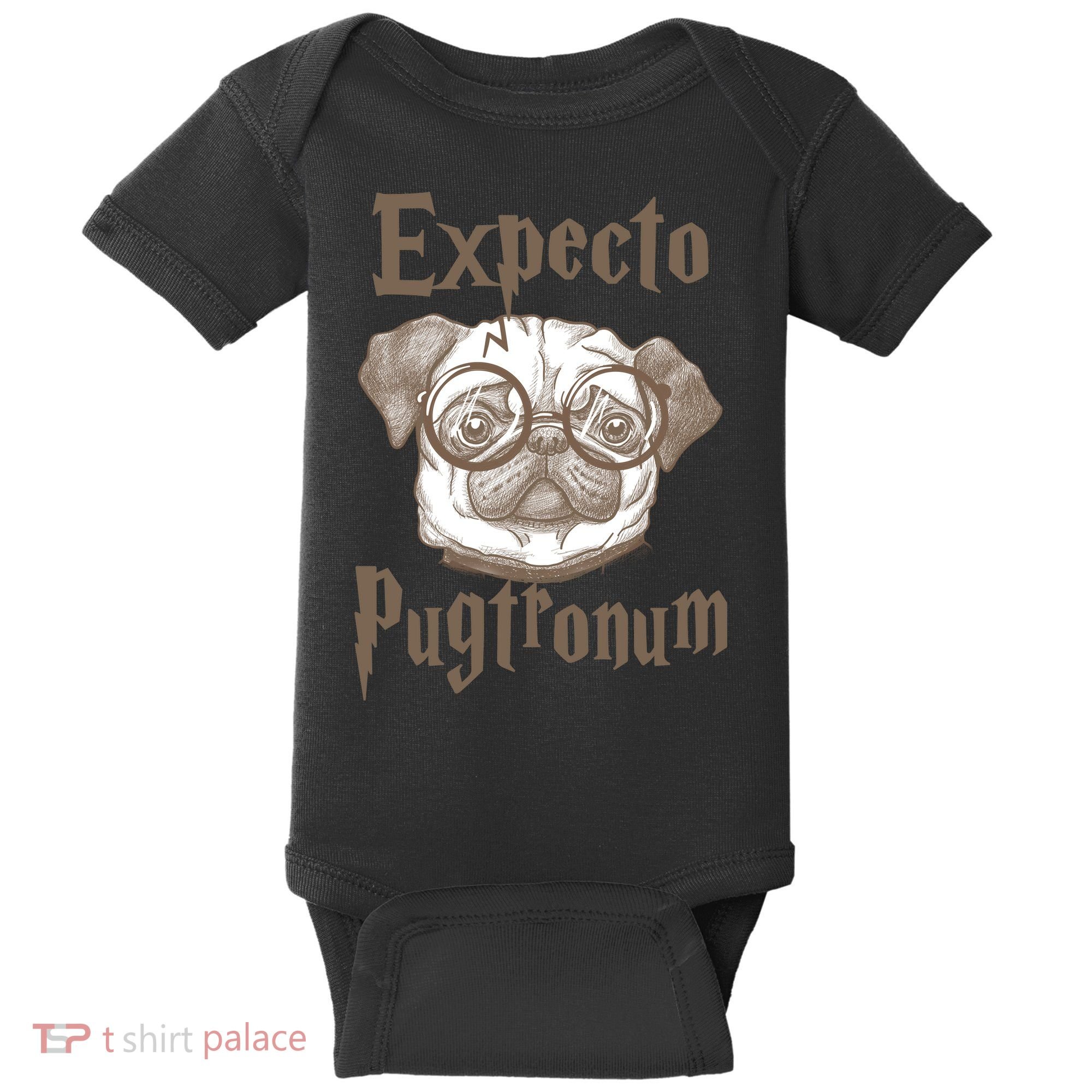 Expecto Pugtronum Funny Pug Baby Bodysuit
