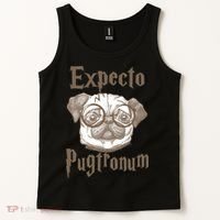 Expecto Pugtronum Funny Pug Tank Top thumb 2