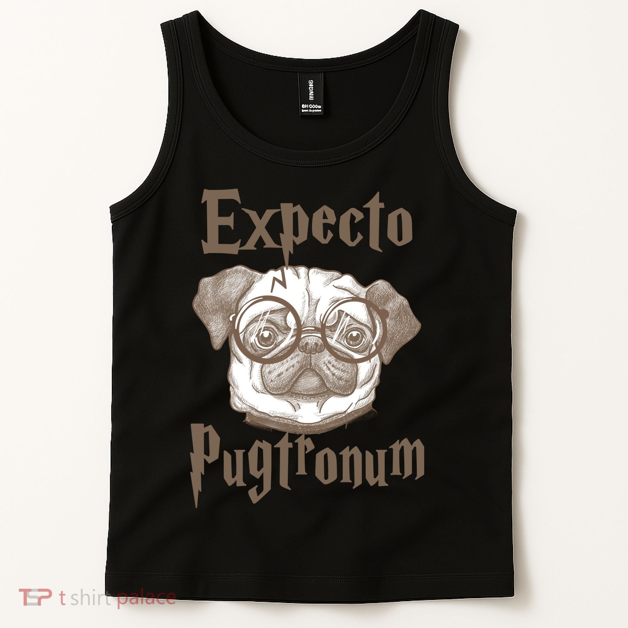Expecto Pugtronum Funny Pug Tank Top