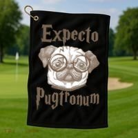 Expecto Pugtronum Funny Pug Golf Towel thumb 1