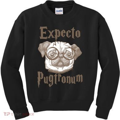 Expecto Pugtronum Funny Pug Kids Sweatshirt