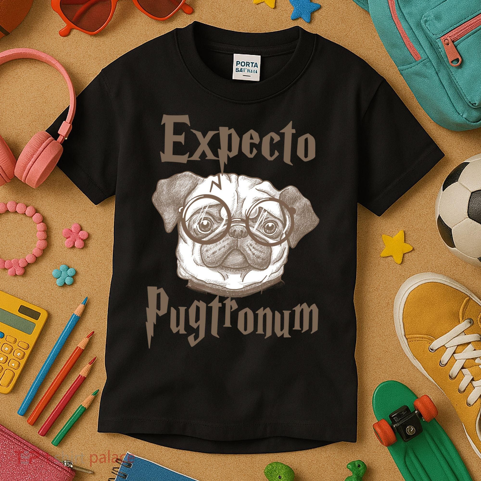 Expecto Pugtronum Funny Pug Kids T-Shirt
