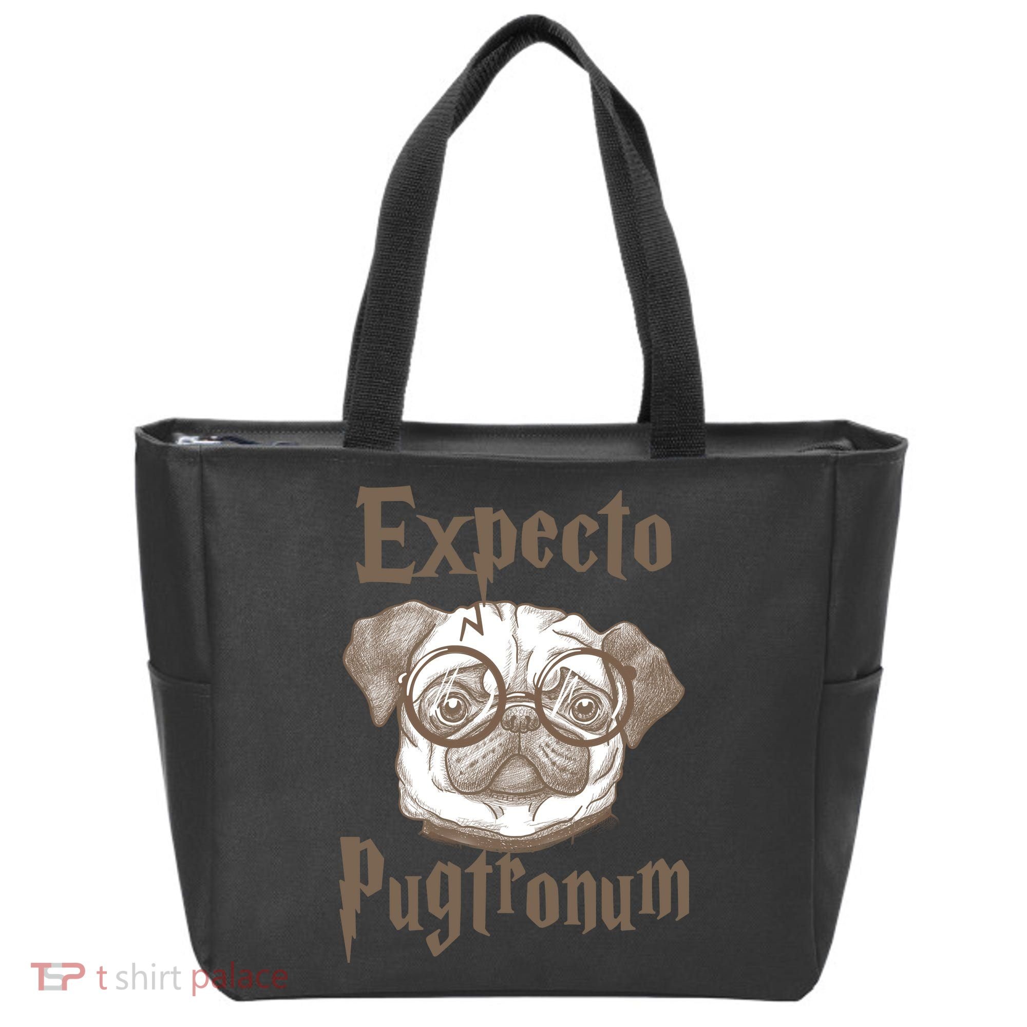 Expecto Pugtronum Funny Pug Tote Bag
