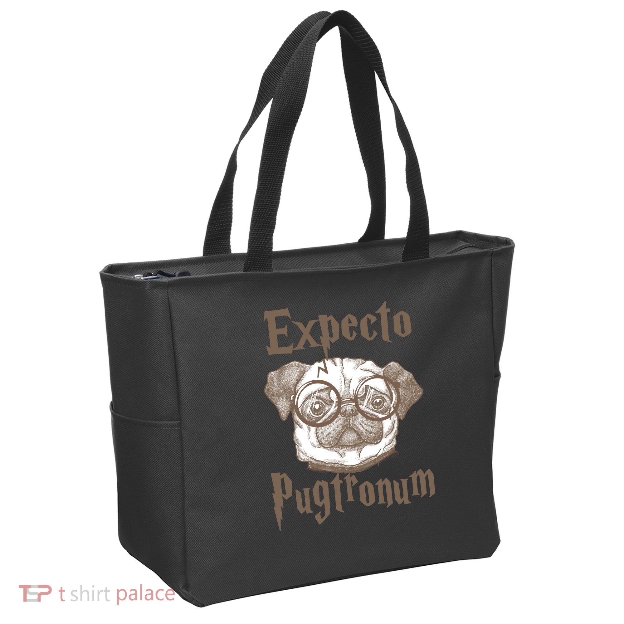 Expecto Pugtronum Funny Pug Tote Bag