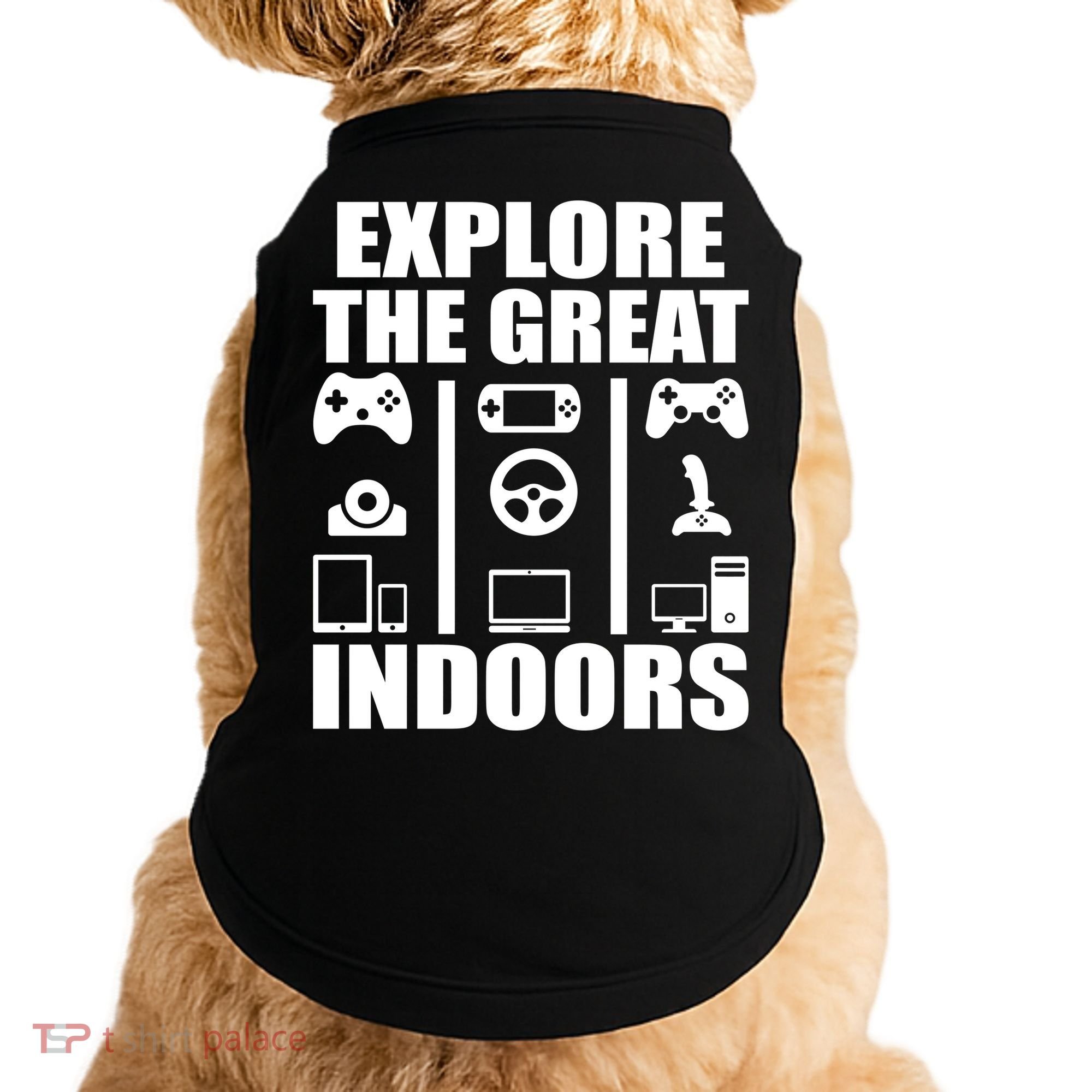 Explore The Great Indoors Funny Video Game Doggie Tank