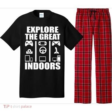Explore The Great Indoors Funny Video Game Pajama Set