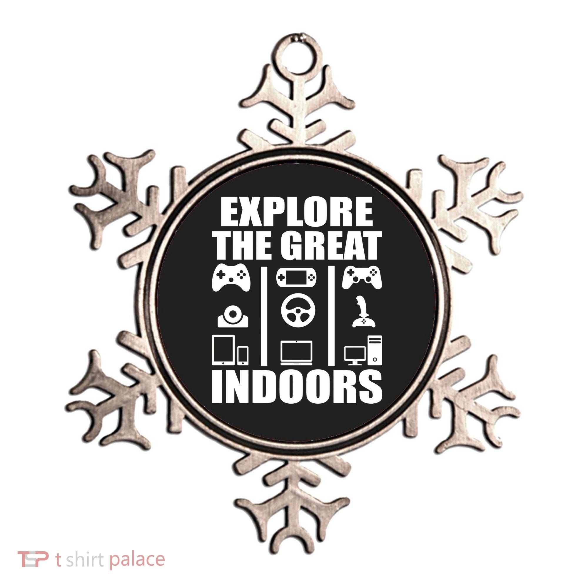 Explore The Great Indoors Funny Video Game Ornament