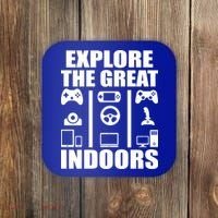 Explore The Great Indoors Funny Video Game Coaster thumb 0
