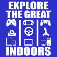 Explore The Great Indoors Funny Video Game Kids Sweatshirt thumb 2