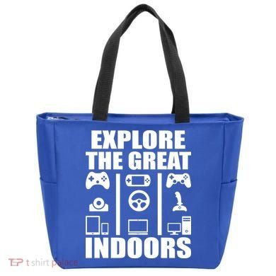 Explore The Great Indoors Funny Video Game Tote Bag