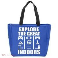Explore The Great Indoors Funny Video Game Tote Bag thumb 0