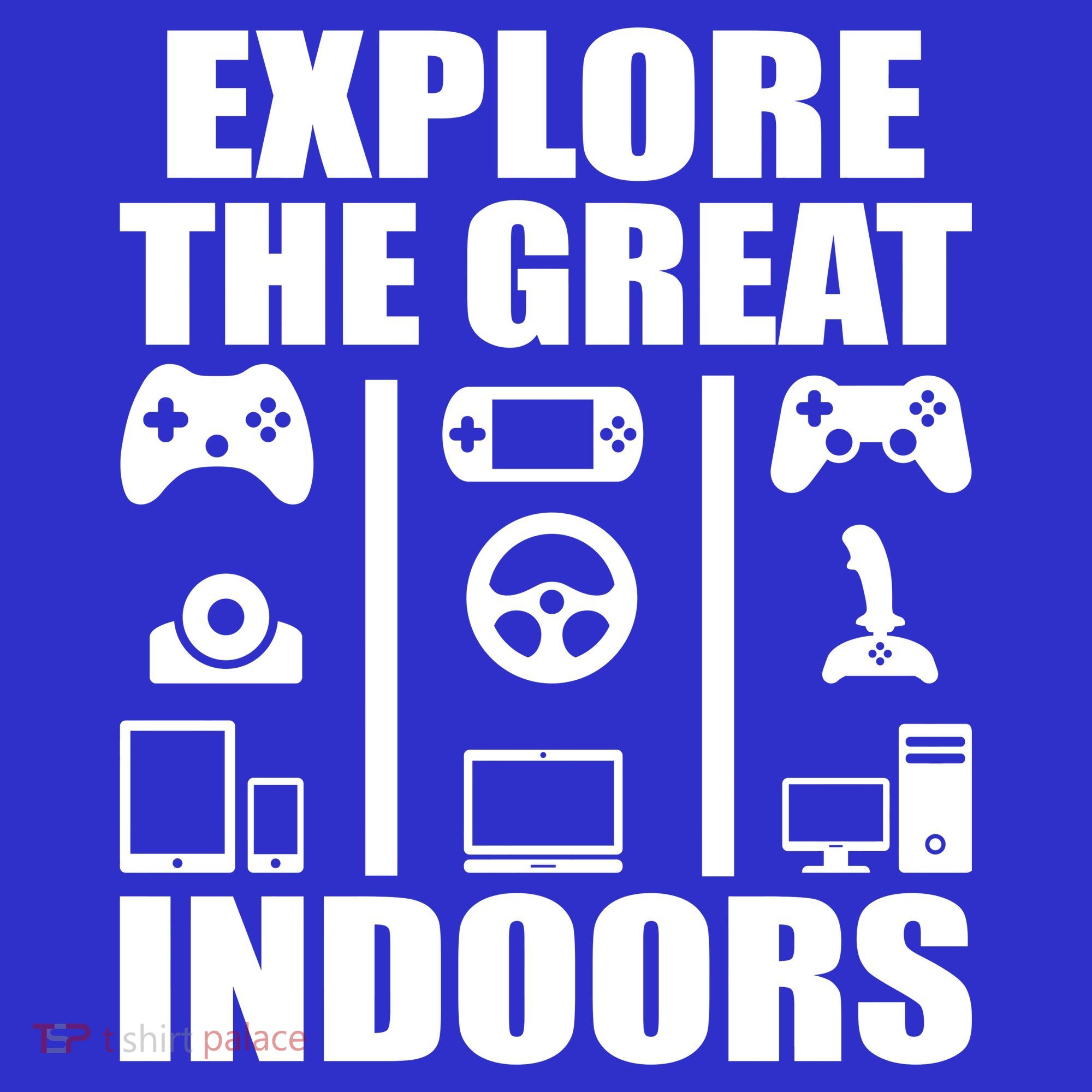 Explore The Great Indoors Funny Video Game Tote Bag