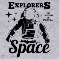 Explorers In Space Women's Racerback Cropped Tank thumb 2