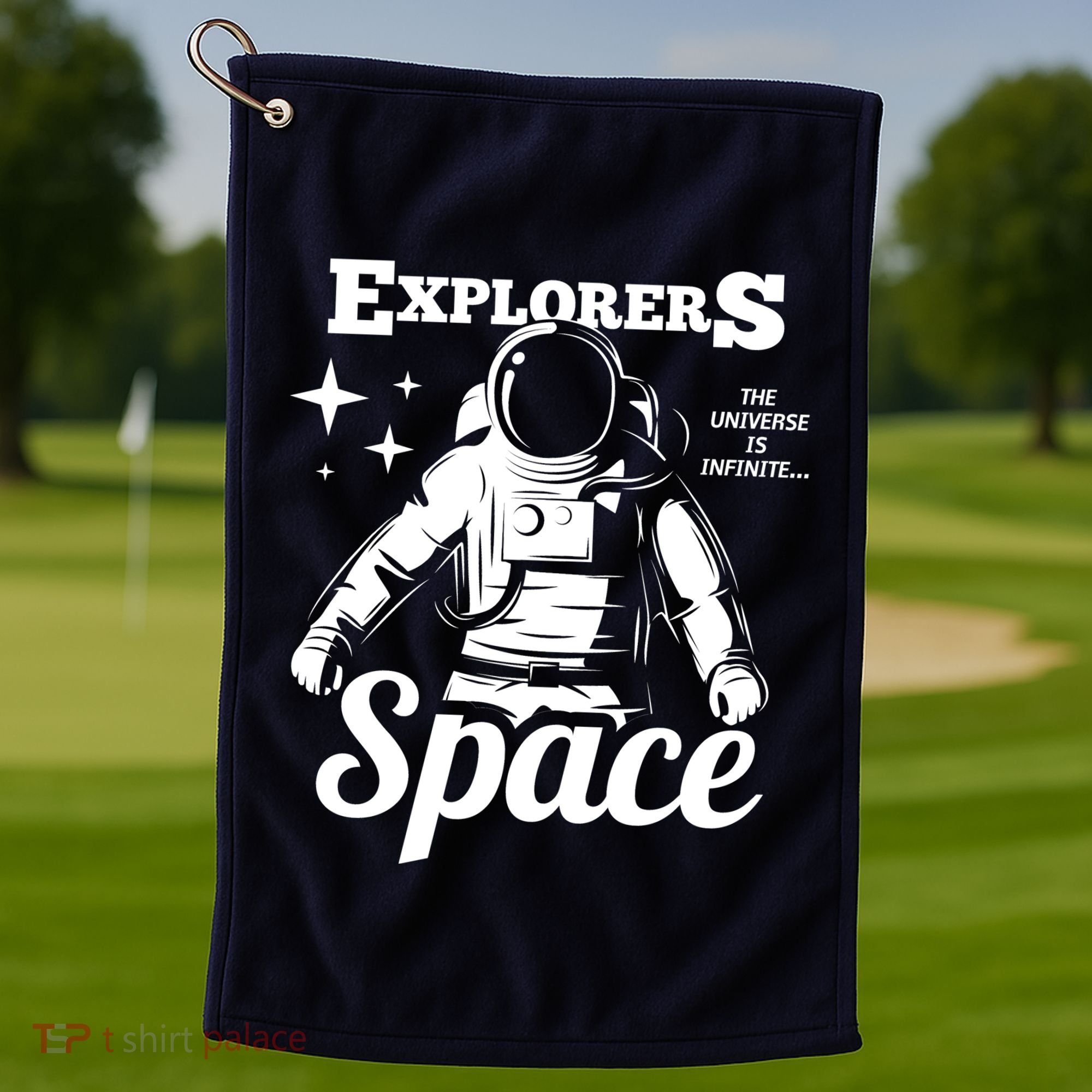 Explorers In Space Golf Towel