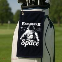 Explorers In Space Golf Towel thumb 2