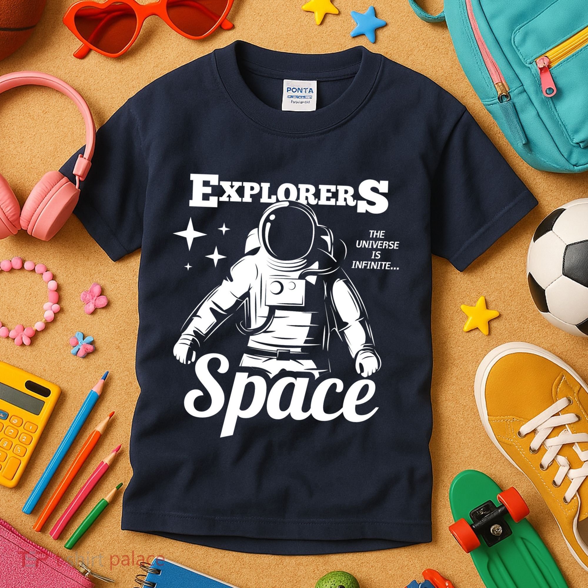 Explorers In Space Kids T-Shirt