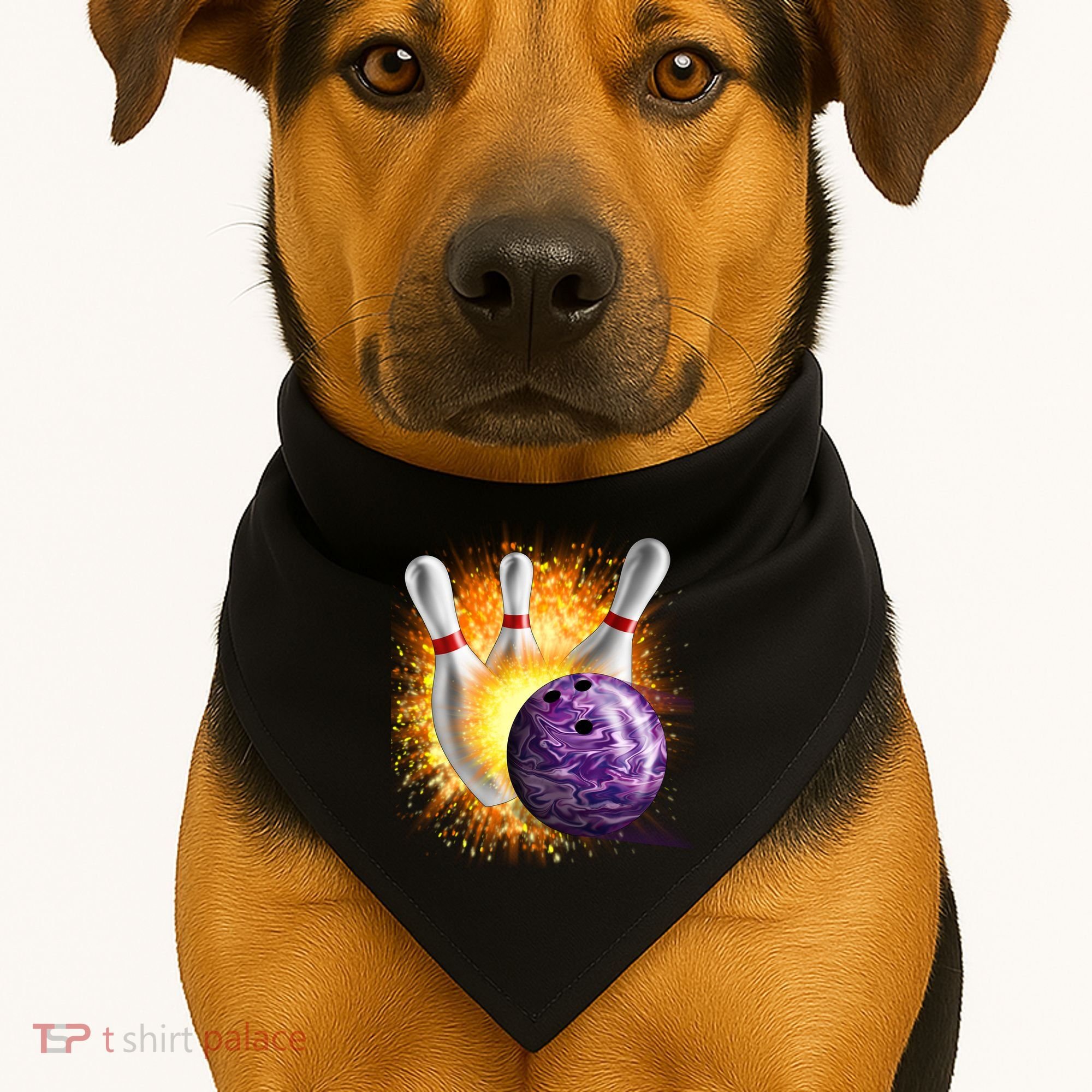 Explosive Spare Hit Bowling USA-Made Doggie Bandana