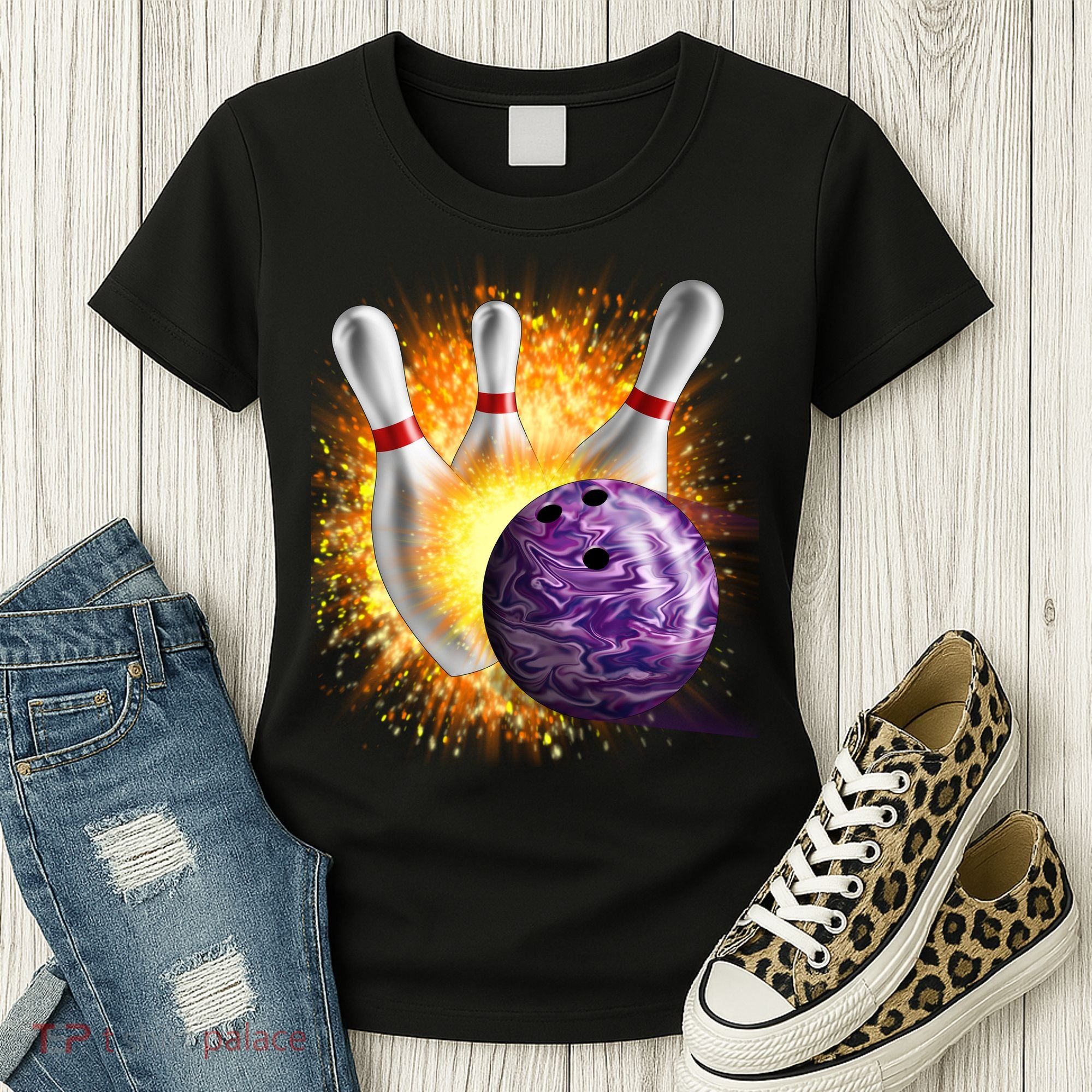 Explosive Spare Hit Bowling Women's T-Shirt