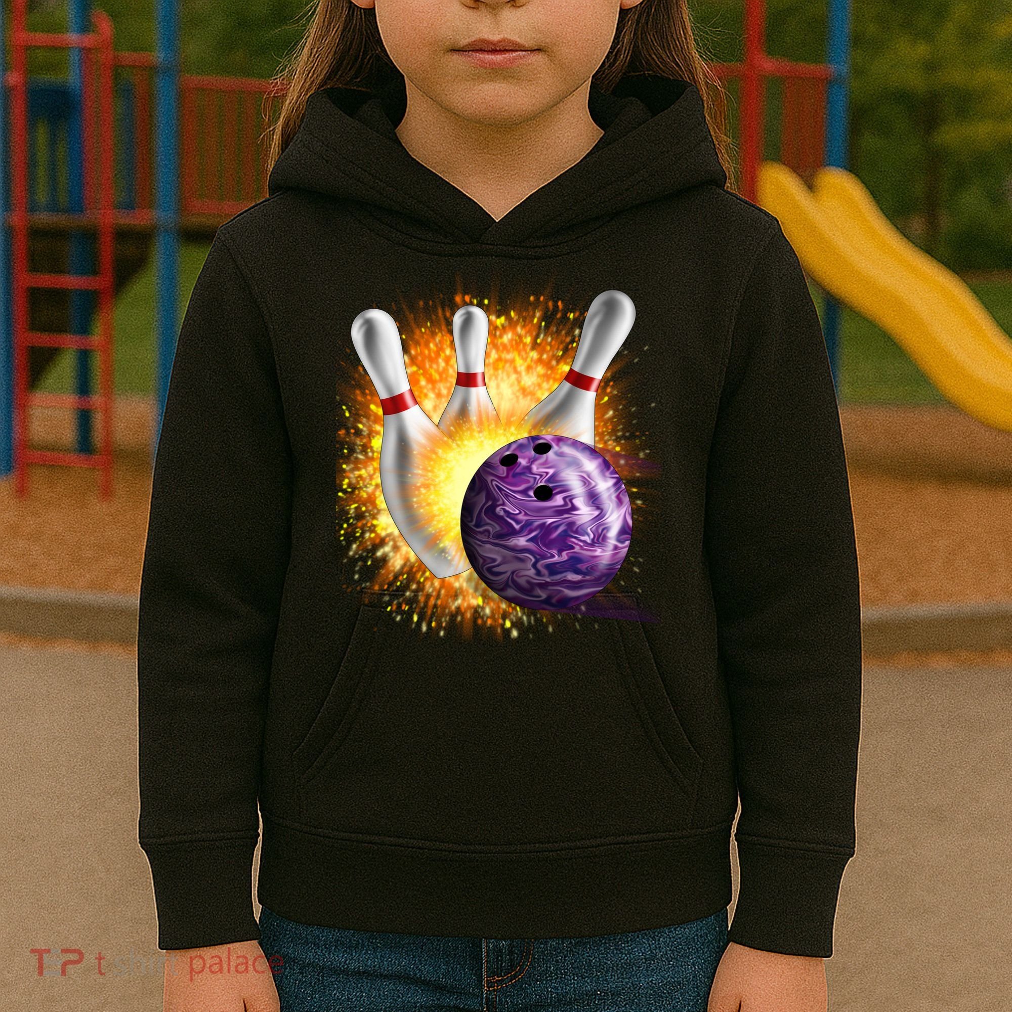 Explosive Spare Hit Bowling Kids Hoodie