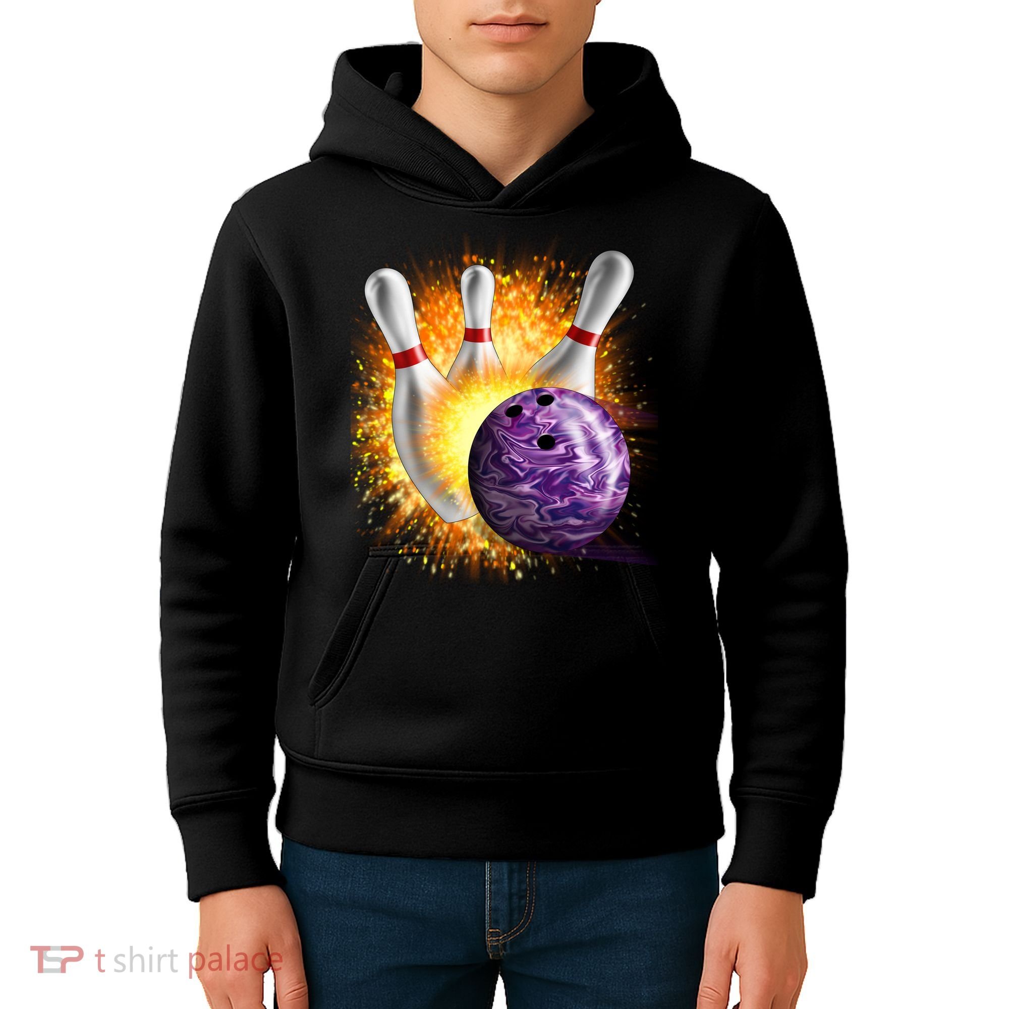 Explosive Spare Hit Bowling Kids Hoodie