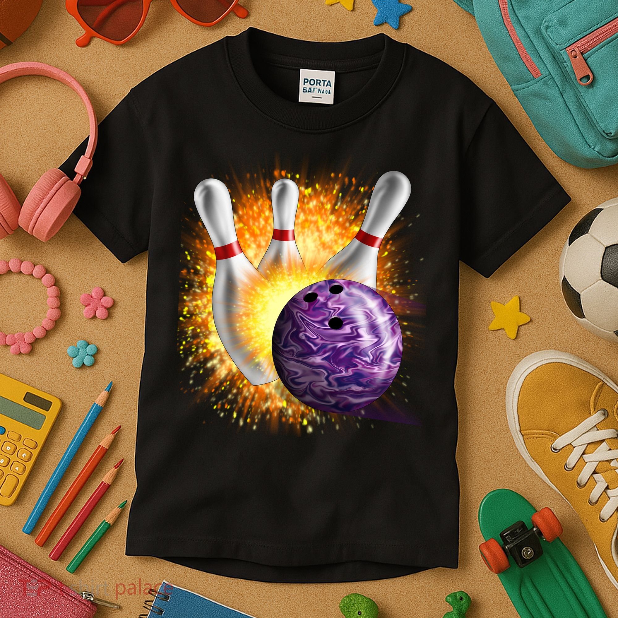 Explosive Spare Hit Bowling Kids T-Shirt